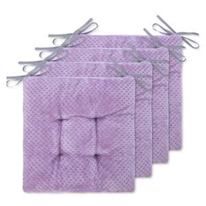 4 Pack Seat Cushion/Chair for Dining Chairs,  (16"×16", Lavender)
